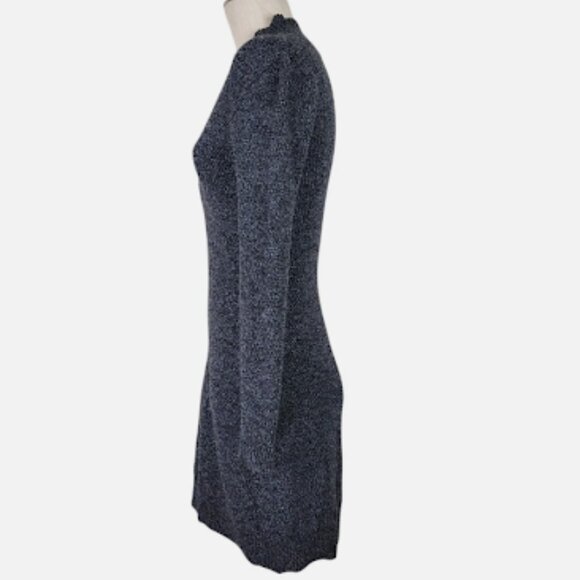 NWOT Athleta Innsbrook Black Marled Pullover Long Sleeve Wool Sweater Dress S - Picture 3 of 4